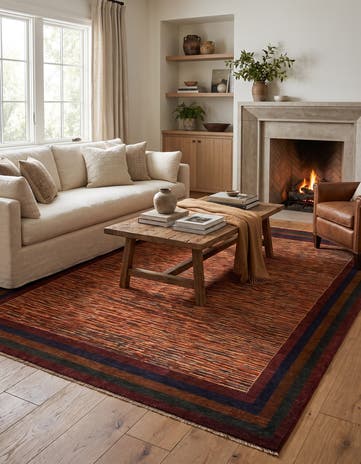 6' 8 x 9' 3 Hand Knotted Ziegler Modern Rug