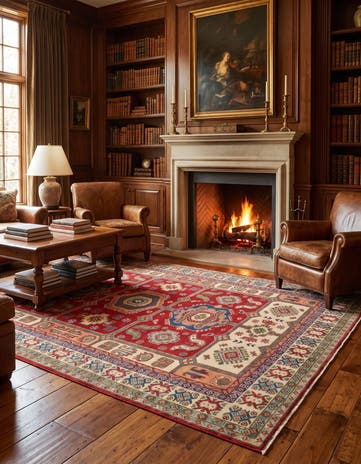 6' 9 x 9' 5 Hand Knotted Kazak Rug