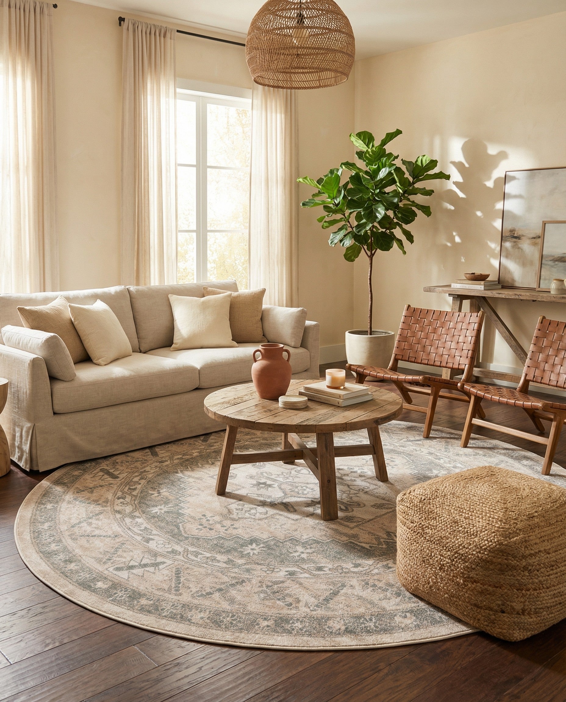 7' 10 x 7' 10 Whitney Round Rug