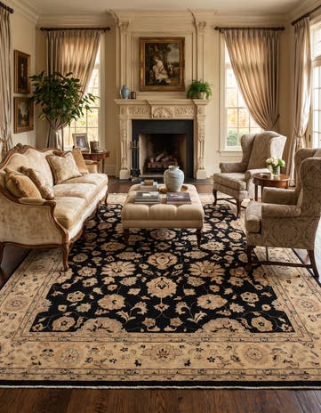9' x 11' 8 Hand Knotted Ziegler Rug
