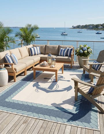 9' x 12' Easy-Clean Coastal Indoor / Outdoor Rug