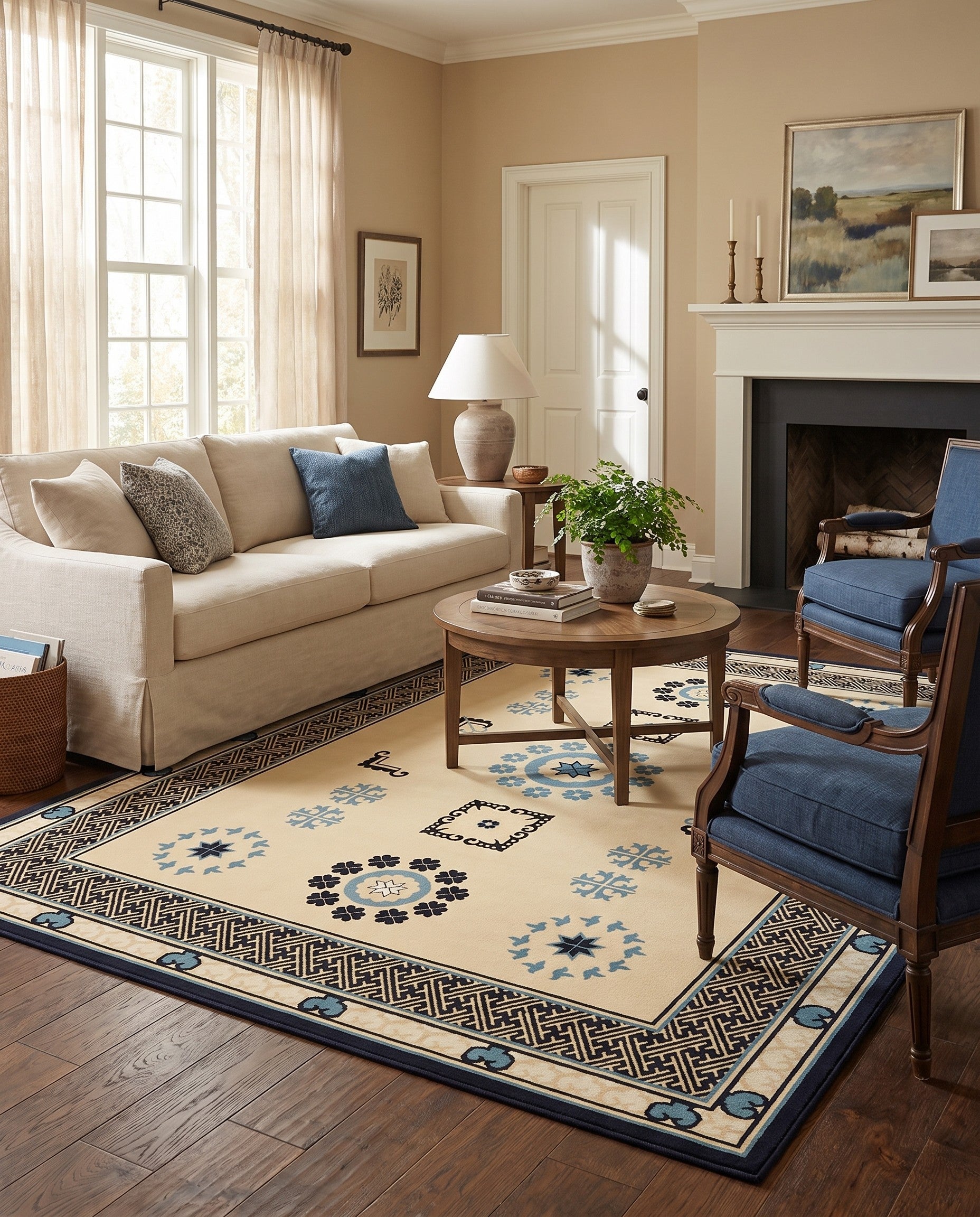 Cream Nain Design Rug