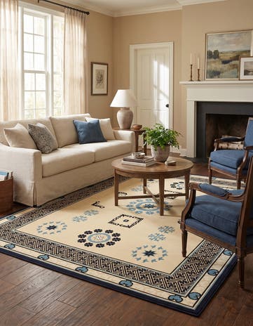 Cream Nain Design Rug