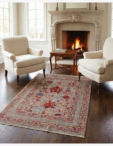 3' 5 x 4' 11 Hand Knotted Ariana Ziegler Rug