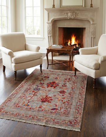 3' 5 x 4' 11 Hand Knotted Ariana Ziegler Rug