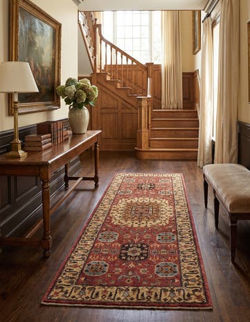 2' 7 x 6' 9 Hand Knotted Mamluk Ziegler Runner Rug