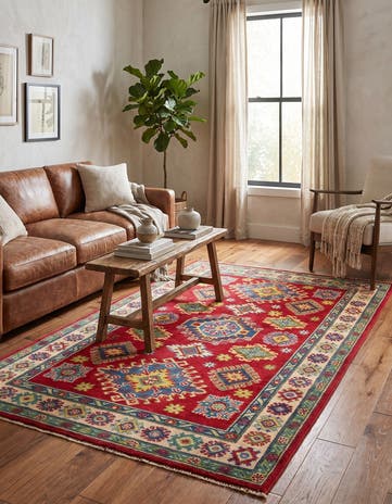 3' 8 x 5' 11 Hand Knotted Kazak Rug