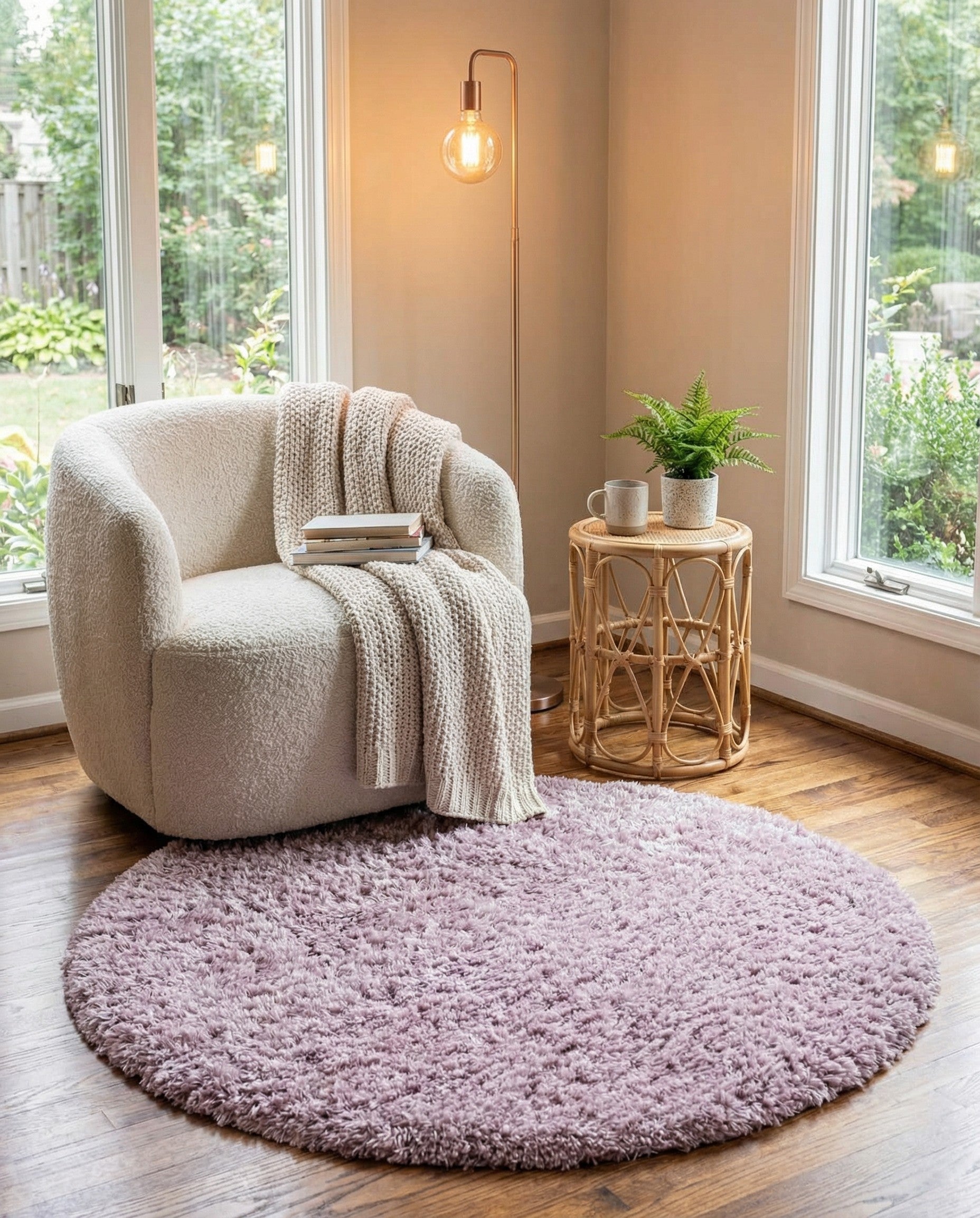 3' 3 x 3' 3 Infinity Shag Round Rug