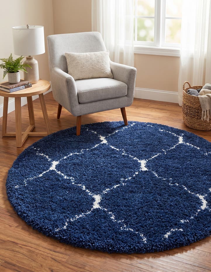 5' x 5' Moroccan Shag Round Rug