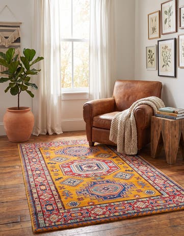3' 2 x 5' 2 Hand Knotted Kazak Rug
