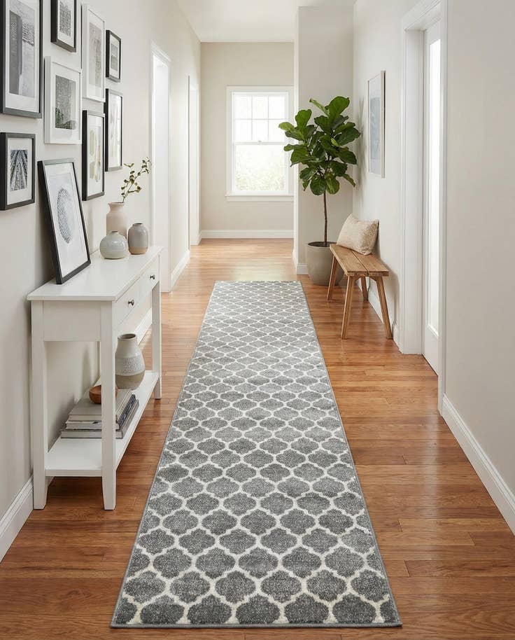 Detail image of 2' 7 x 16' 5 Lattice Runner Rug