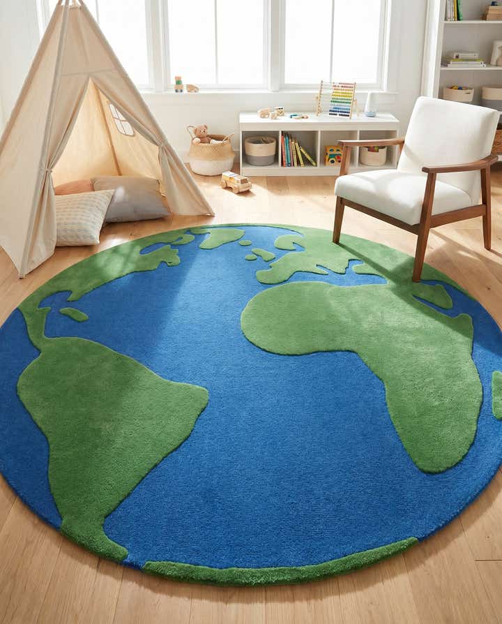 7' 10 x 7' 10 Playtime Kids Wool Freeform Rug