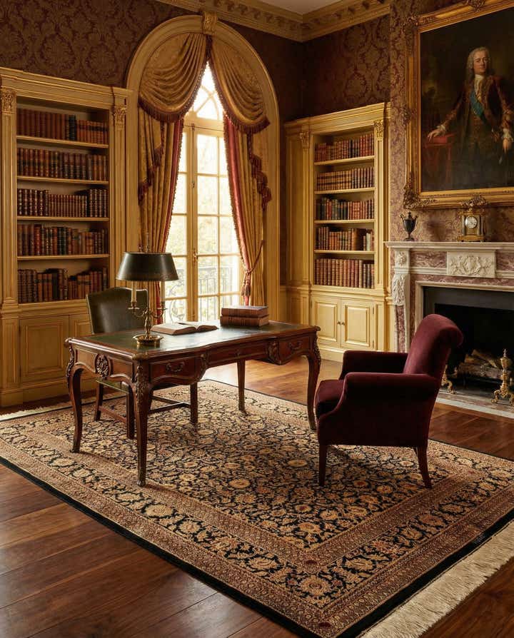 4' 6 x 6' 7 Ghom Rug