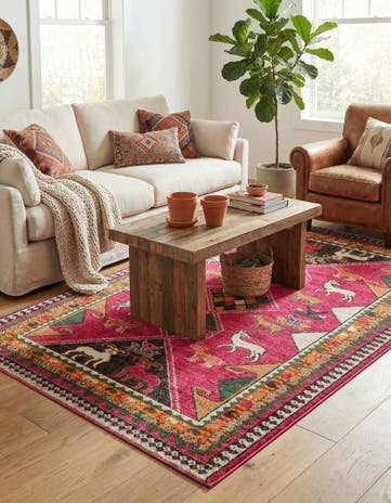 Pink Washable Mesa Rug