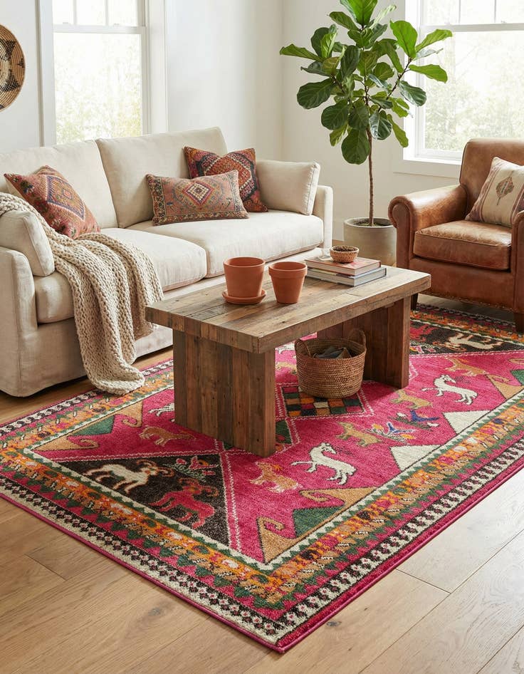 Detail image of 5' x 8' Washable Mesa Rug