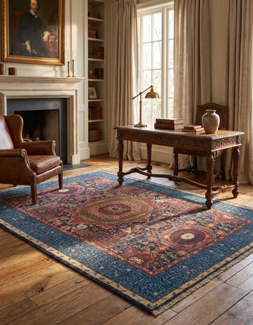 4' 2 x 6' Hand Knotted Mamluk Ziegler Rug