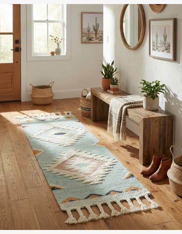2' 2 x 6' 1 Hand Woven Arizona Wool Runner Rug