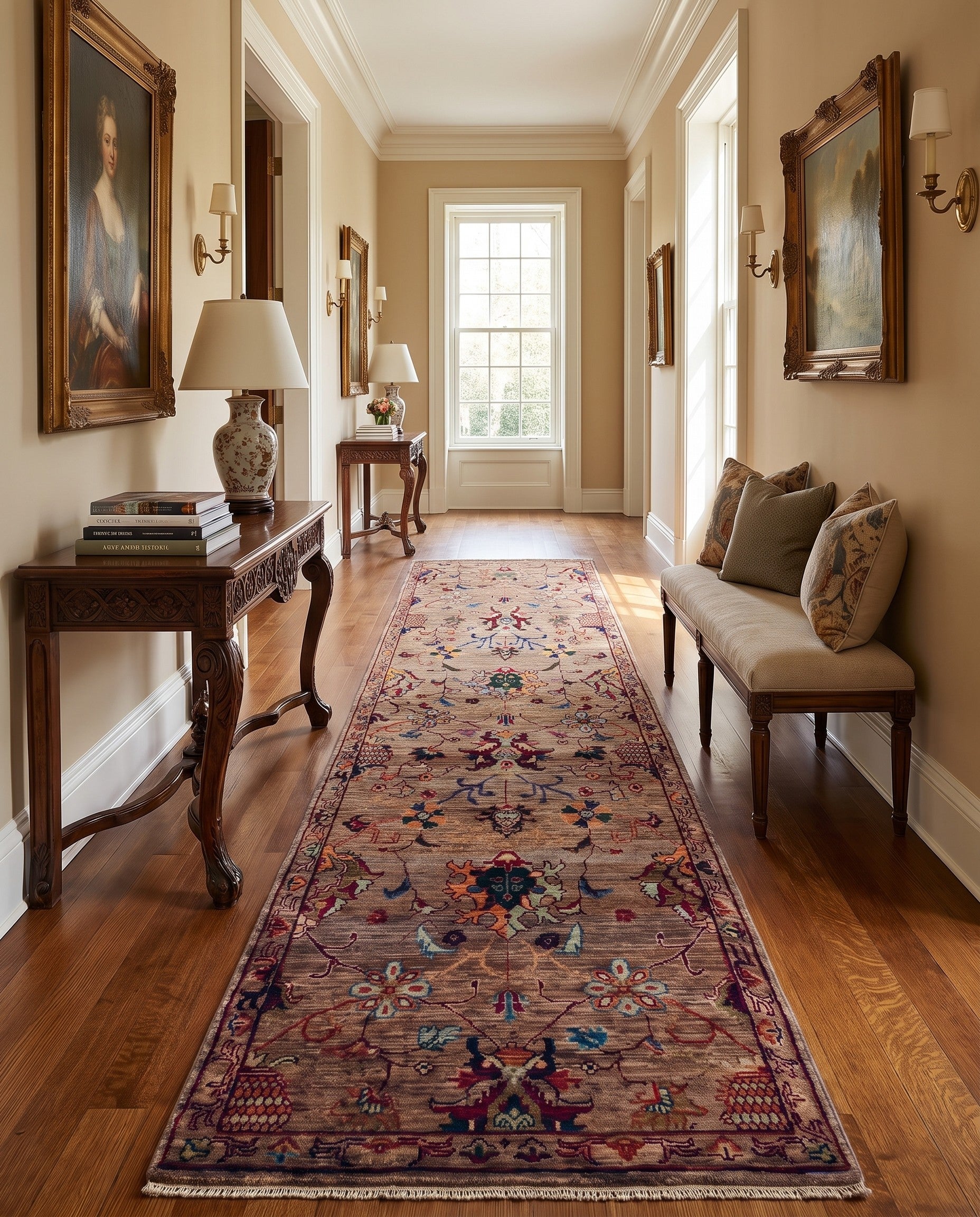 2' 7 x 9' 7 Hand Knotted Ariana Ziegler Runner Rug