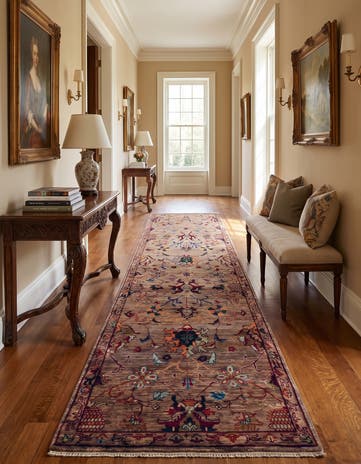 2' 7 x 9' 7 Hand Knotted Ariana Ziegler Runner Rug