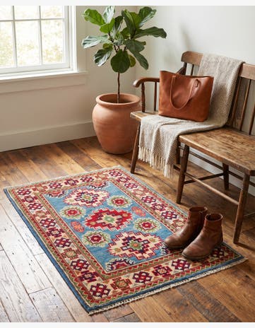 2' 1 x 3' Hand Knotted Kazak Rug