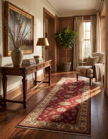 2' 7 x 8' 9 Hand Knotted Peshawar Ziegler Runner Rug