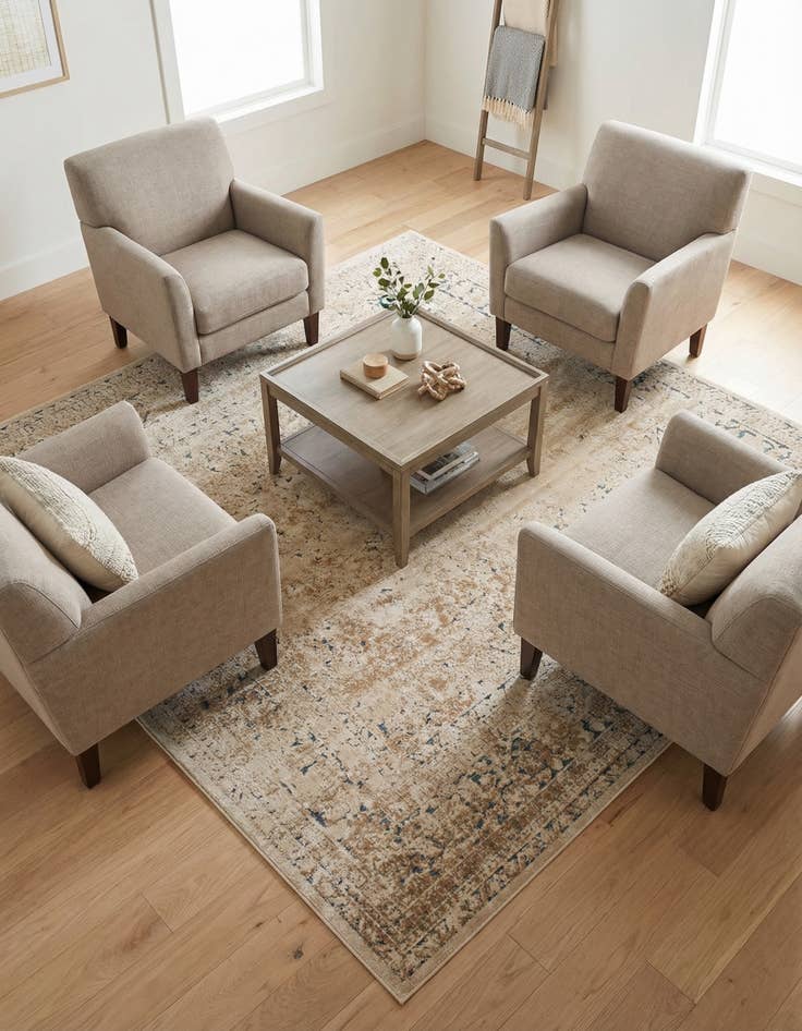 Detail image of 7' x 7' Villa Square Rug