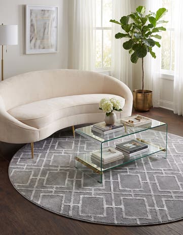 7' 10 x 7' 10 Marilyn Monroe™ Glam Deco Round Rug