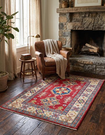 2' 9 x 4' 2 Hand Knotted Kazak Rug