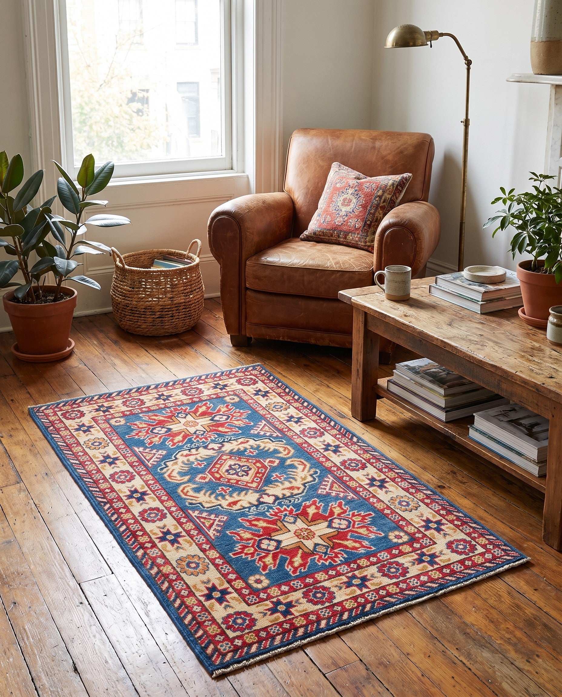 2' 7 x 4' 2 Hand Knotted Kazak Rug