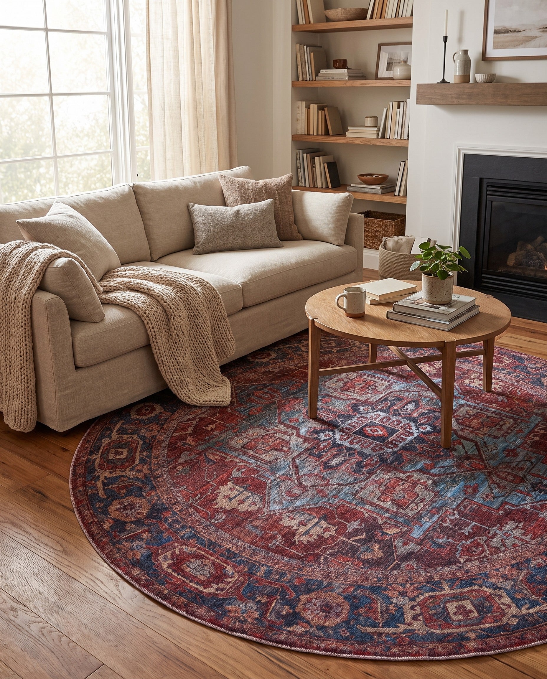 7' 3 x 7' 3 Maahru Round Rug