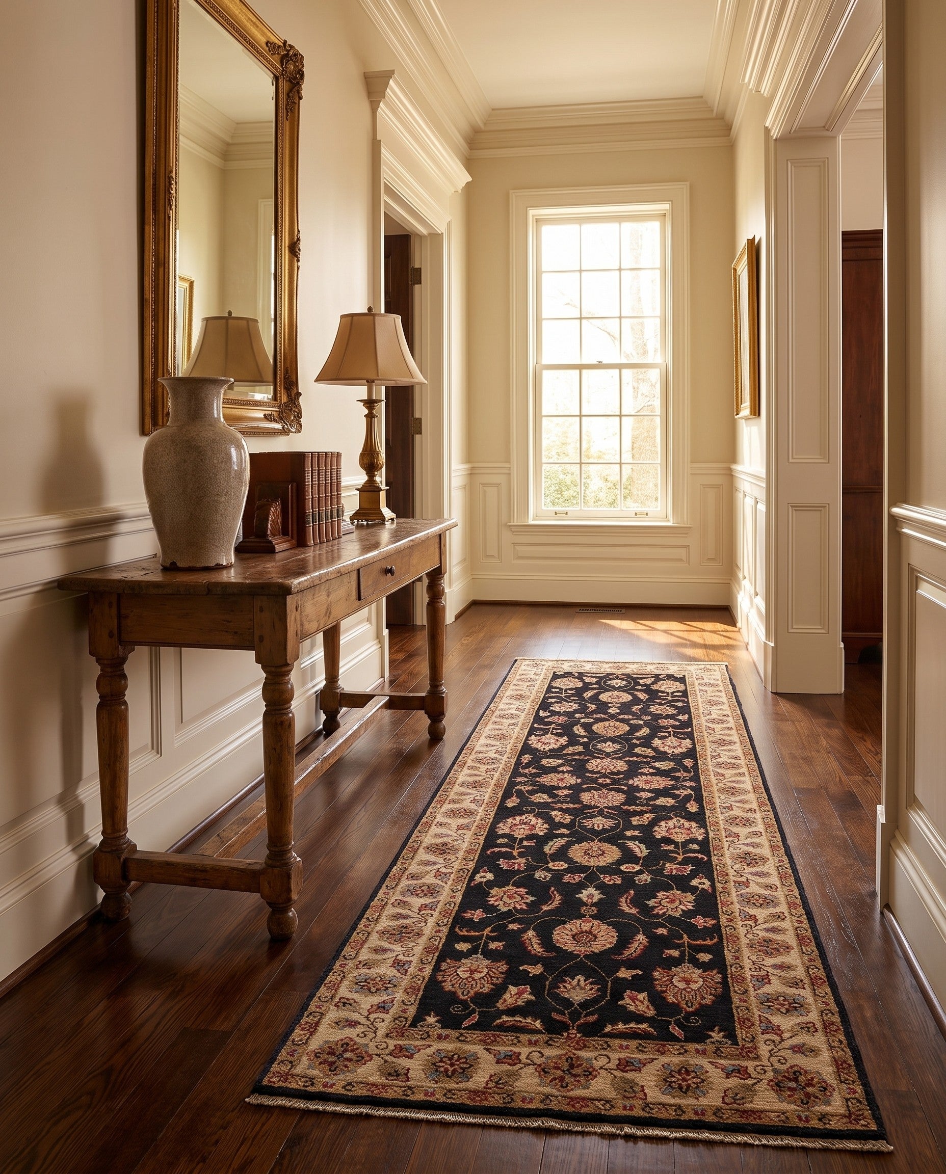 2' 9 x 8' Hand Knotted Peshawar Ziegler Runner Rug
