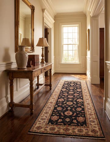 2' 9 x 8' Hand Knotted Peshawar Ziegler Runner Rug