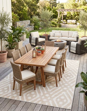 Beige Easy-Clean Sabrina Soto Ella Indoor / Outdoor Rug