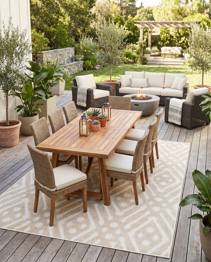 Detail image of 8' x 10' Easy-Clean Sabrina Soto Ella Indoor / Outdoor Rug