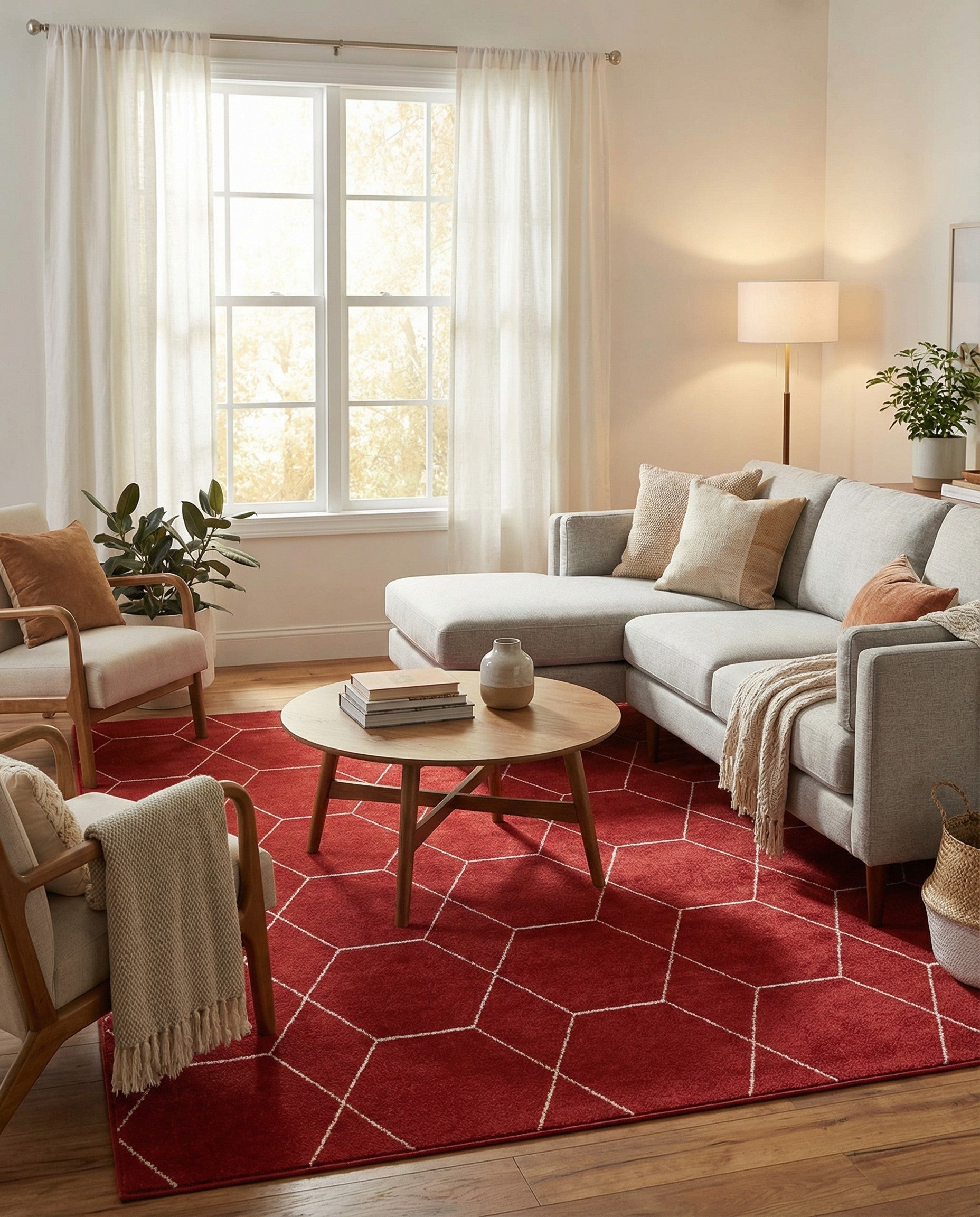 Primary image 7' 10 x 10' Trellis Frieze Rug