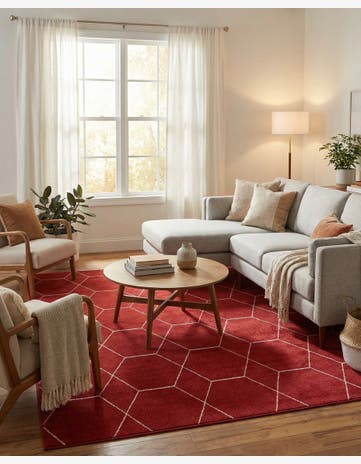 7' 10 x 10' Trellis Frieze Rug