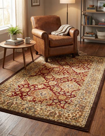 Red and Brown Aditi Rug