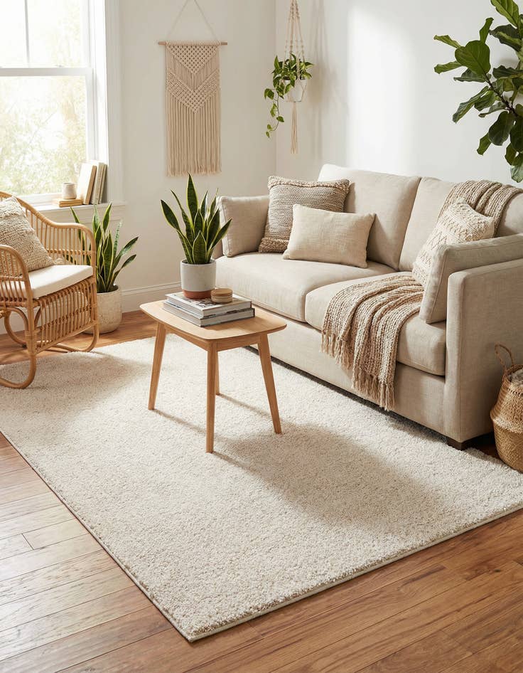 Detail image of 4' x 6' Solid Frieze Rug