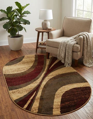 3' 1 x 5' 3 Cafe Oval Rug