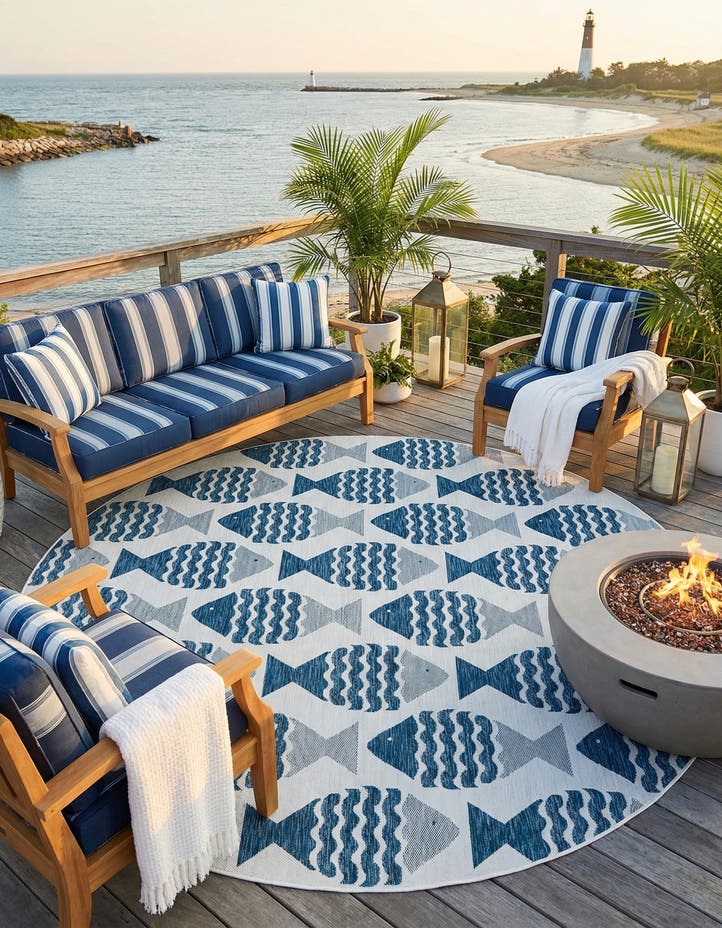 10' x 10' Easy-Clean Coastal Indoor / Outdoo...
