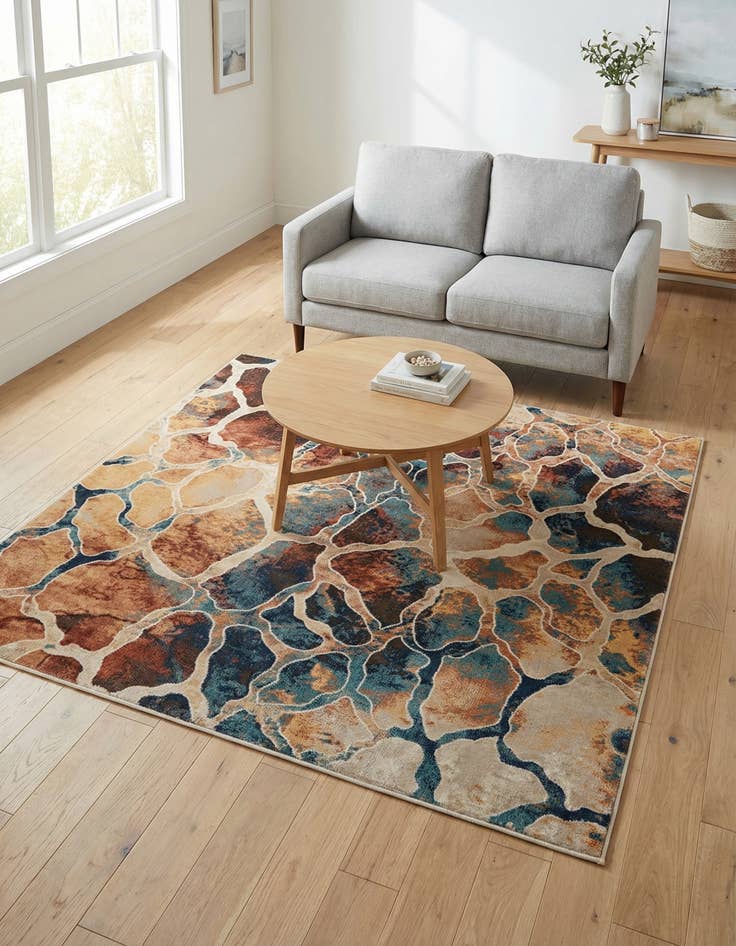 Detail image of 5' 3 x 5' 3 Ethereal Square Rug