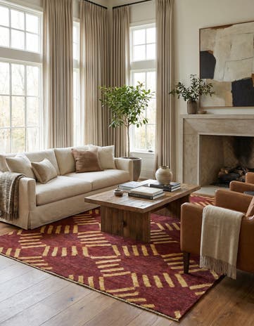 5' x 6' 5 Hand Knotted Modern Ziegler Rug