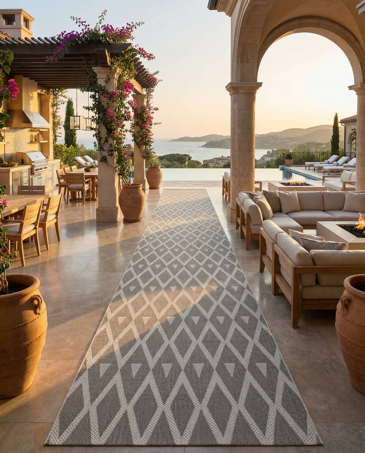 Detail image of 5' x 82' Easy-Clean Indoor / Outdoor Runner Rug