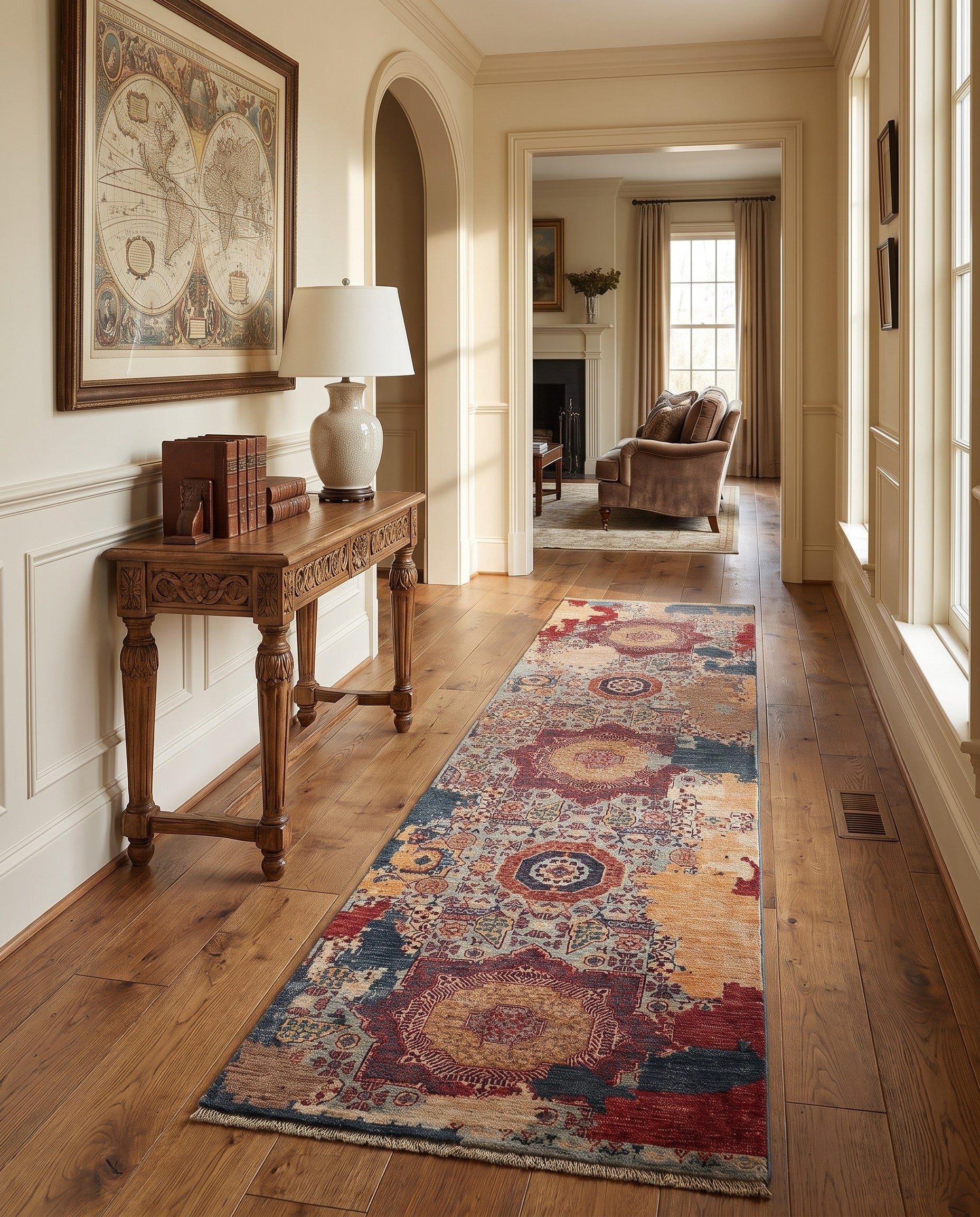 2' 9 x 10' 6 Hand Knotted Mamluk Ziegler Runner Rug