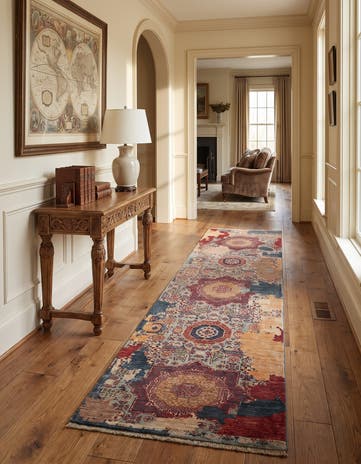 2' 9 x 10' 6 Hand Knotted Mamluk Ziegler Runner Rug