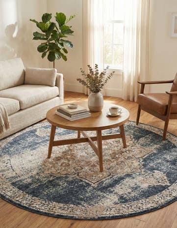 7' x 7' Villa Round Rug