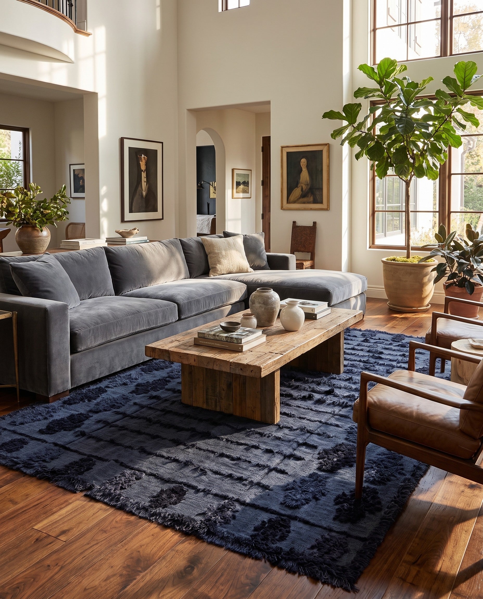 6' x 10' 4 Hand Knotted Darya Wool Rug