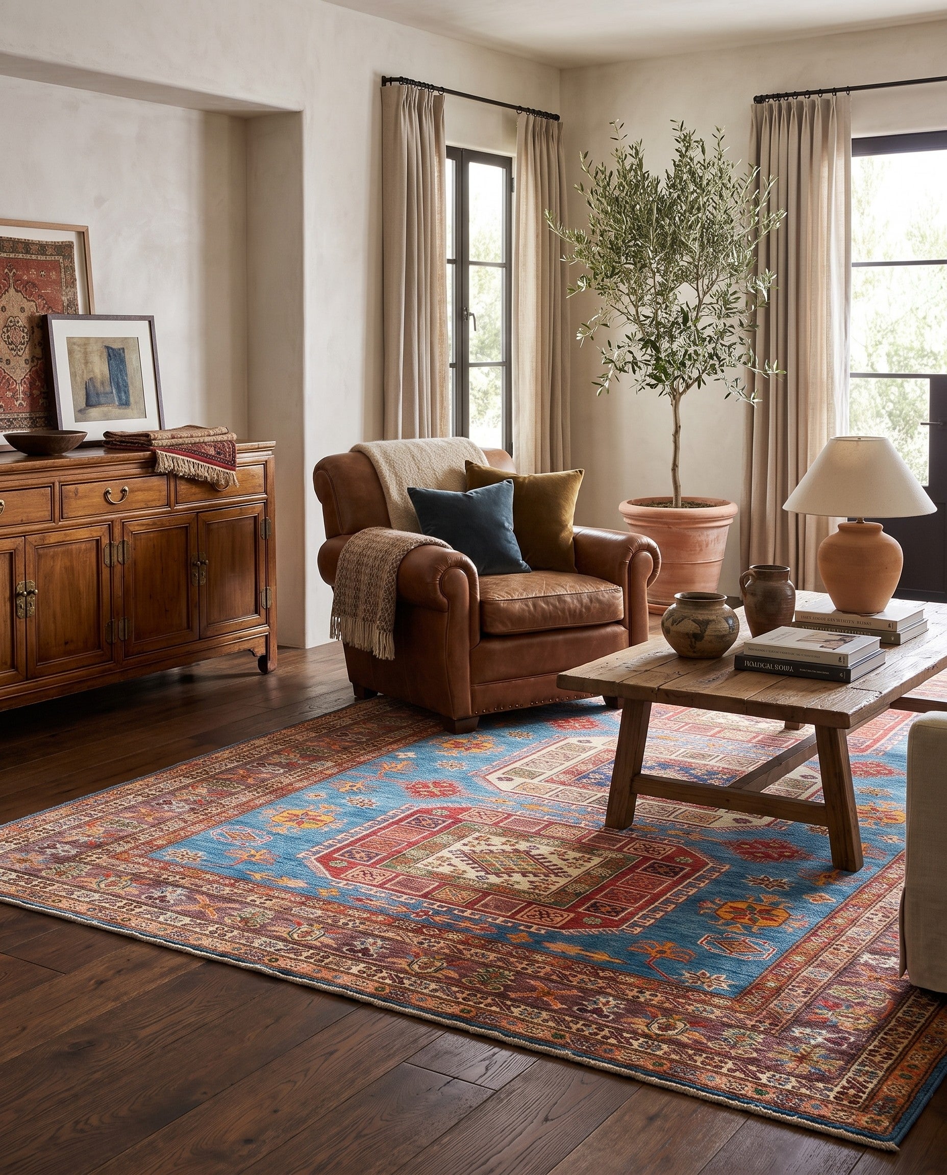 6' 1 x 8' 10 Hand Knotted Kazak Rug
