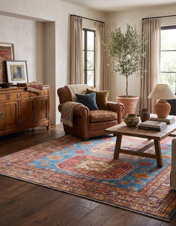 6' 1 x 8' 10 Hand Knotted Kazak Rug