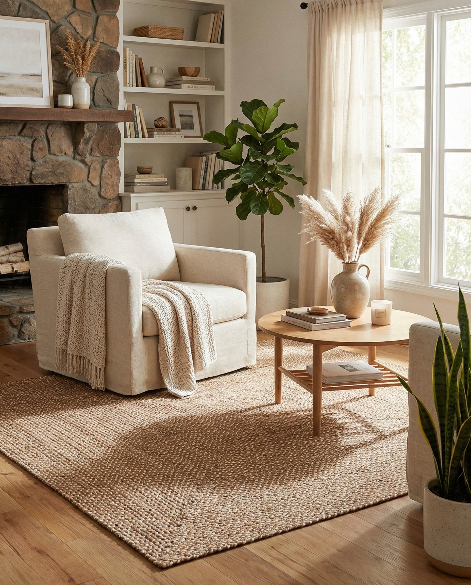 7' 10 x 7' 10  Hand Tweed Braided Jute Square Rug